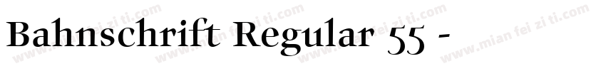 Bahnschrift Regular 55号字体转换